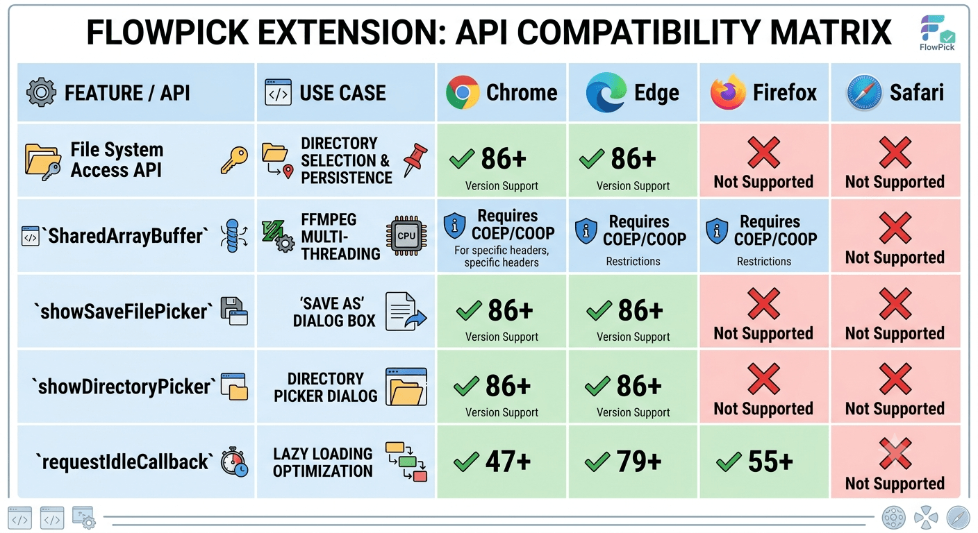 API Support Matrix Visualization