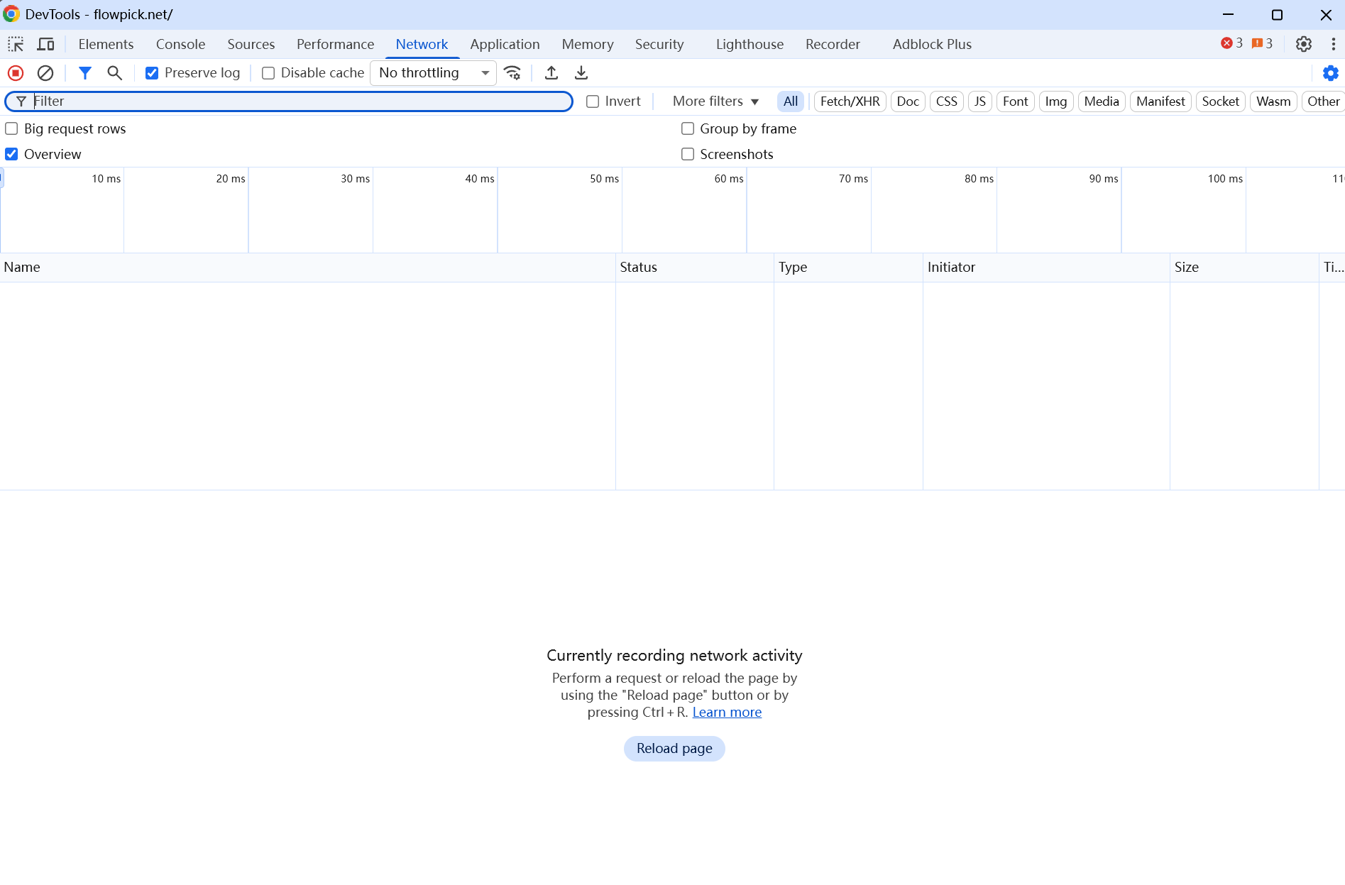 DevTools console