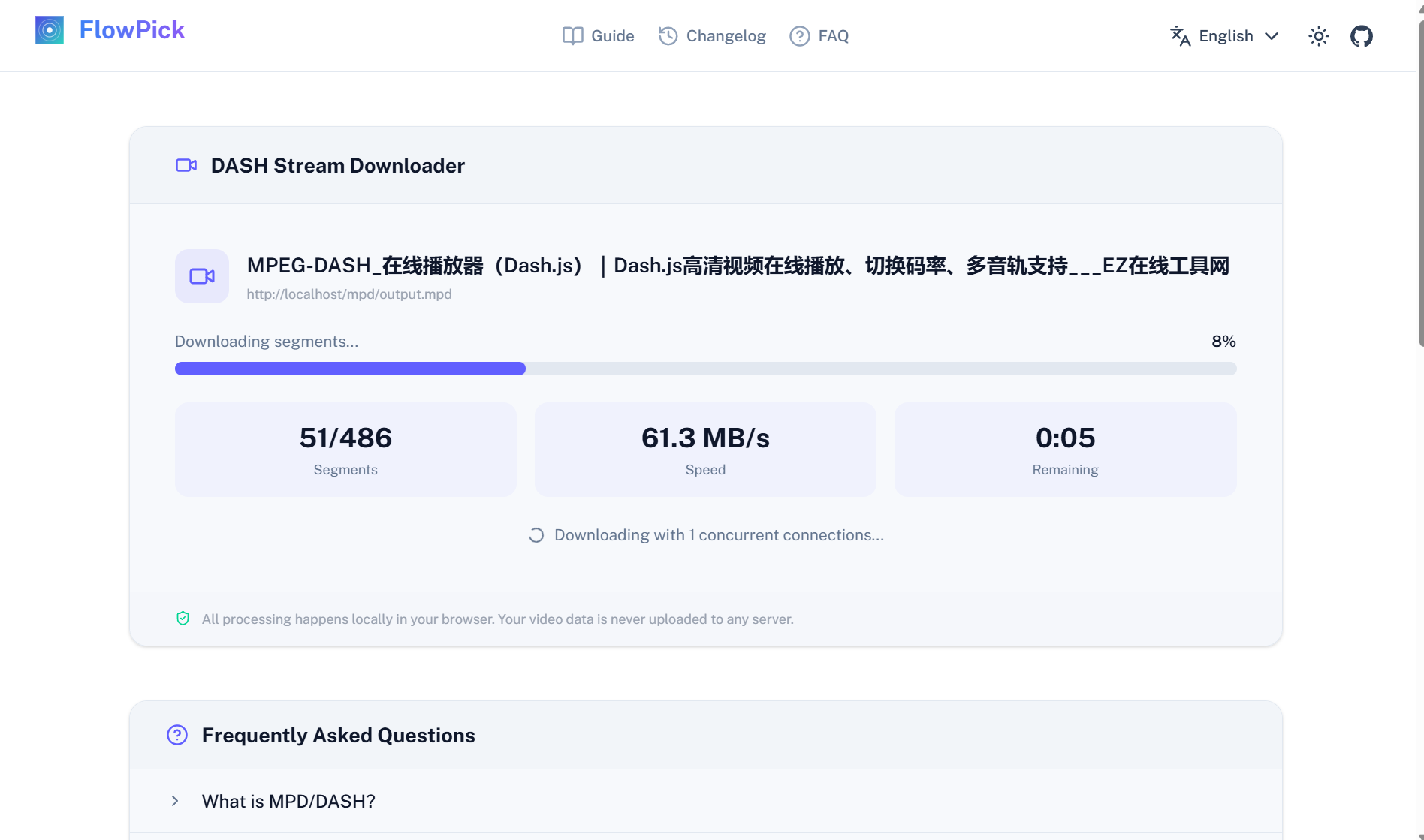 Download Progress Interface
